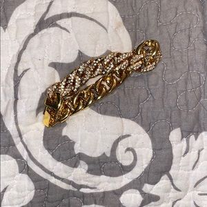 Gold plated diamond wrist bracelet